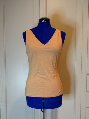 Express Body Contour Beige Double Layer V-neck Tank, Size M, NWOT